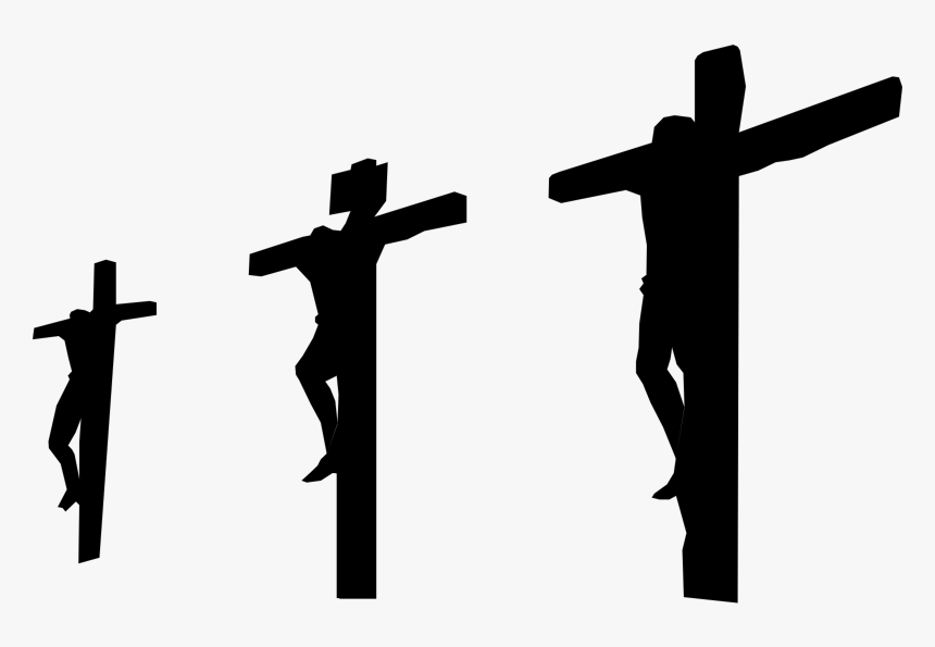 Crucifixion Of Jesus Christian Cross Christianity Clip - Three Cross Silhouette Png, Transparent Png, Free Download