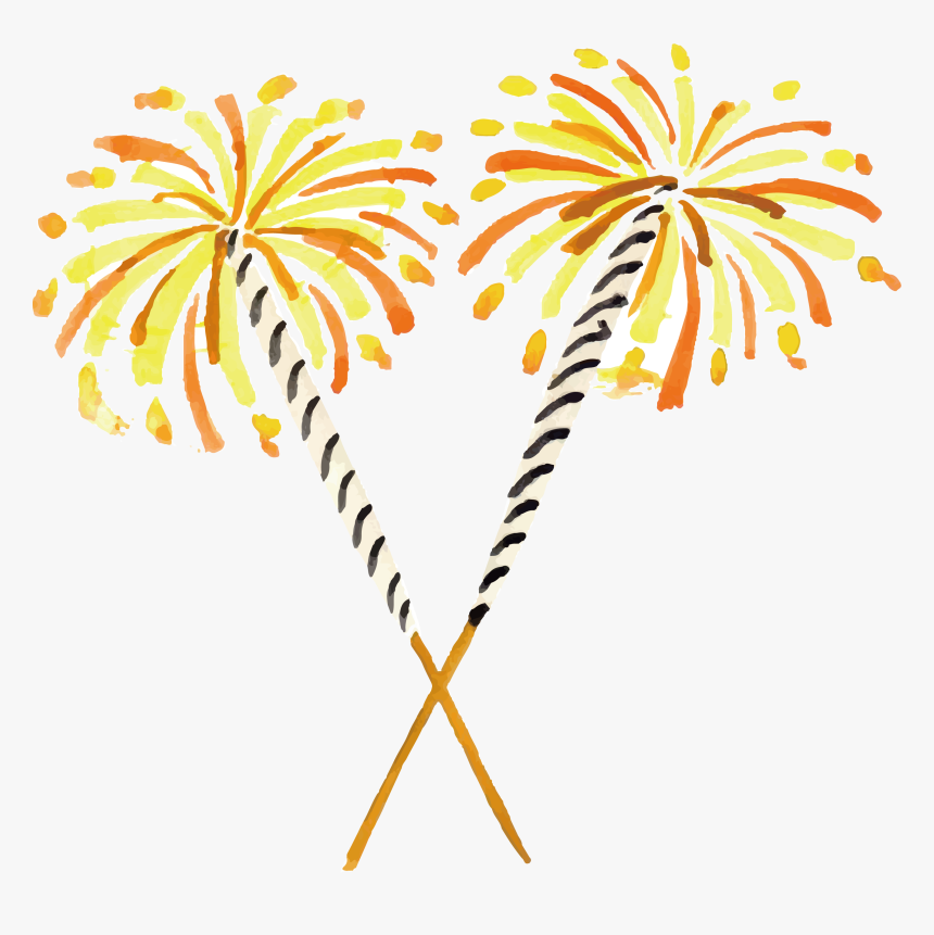 Collection Of Free Fireworks Vector Watercolor - Fireworks Watercolor Drawing Png, Transparent Png, Free Download