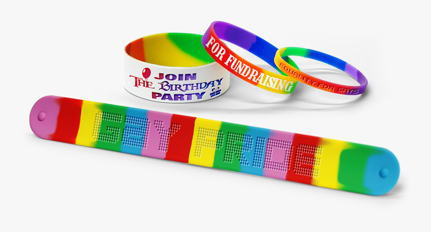 Wristbands With Rainbow Colors - Multi Colored Wristbands, HD Png Download, Free Download