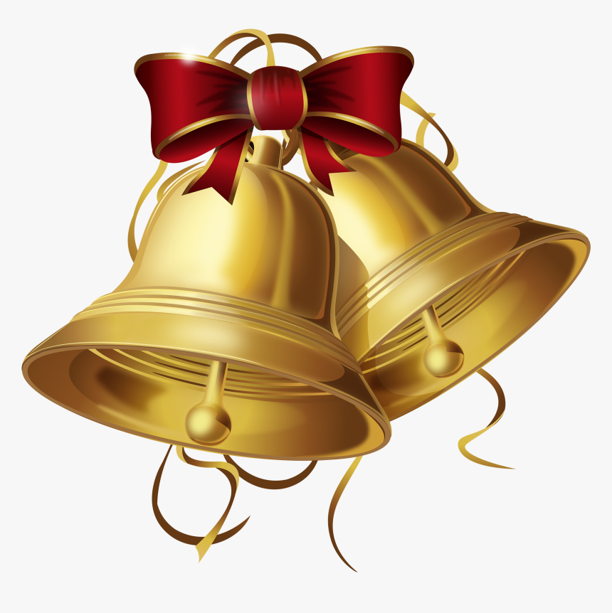 Christmas Bells Png Clipart - Christmas Gold Bell Png, Transparent Png, Free Download