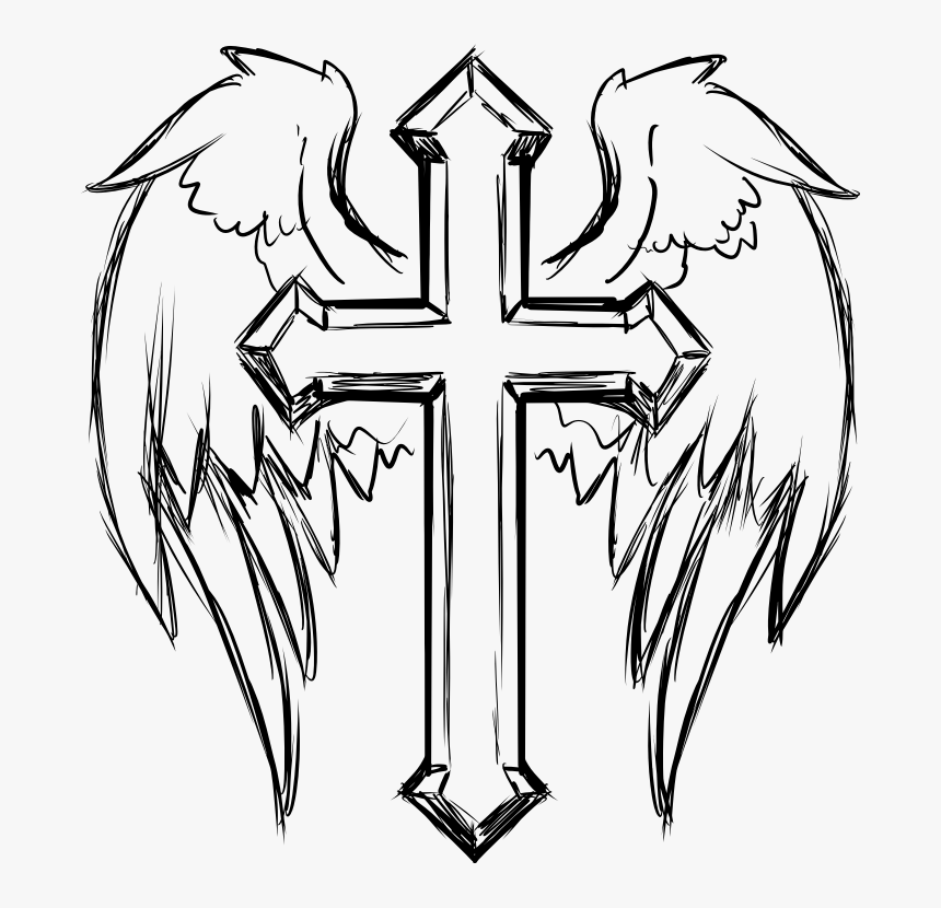 Cross Drawing For Free Download Cross Drawing, HD Png Download kindpng