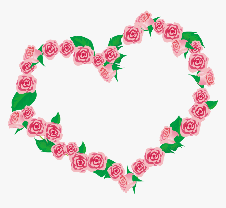 Heart Rose Png Pic - Coração De Flores Png, Transparent Png, Free Download