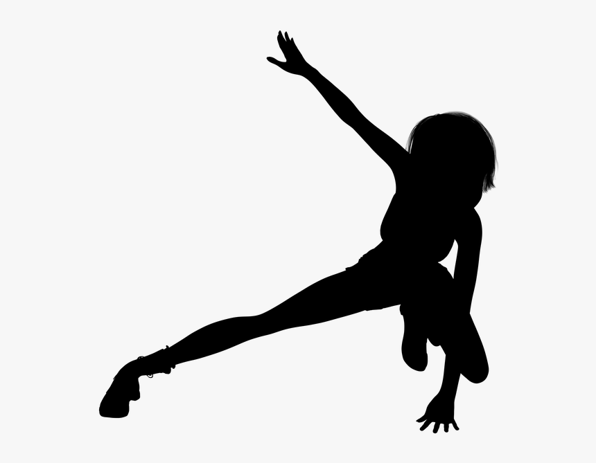 Girl Jumping Silhouette Png - Silhouette Girl Jumping Png, Transparent Png, Free Download