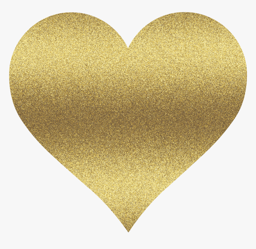 28 Collection Of Gold Heart Clipart - Gold Glitter Clipart Heart, HD Png Download, Free Download