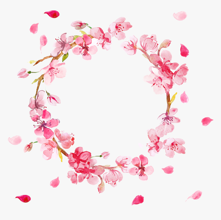 Design,cherry Blossom - Circulo De Flores Png, Transparent Png, Free Download