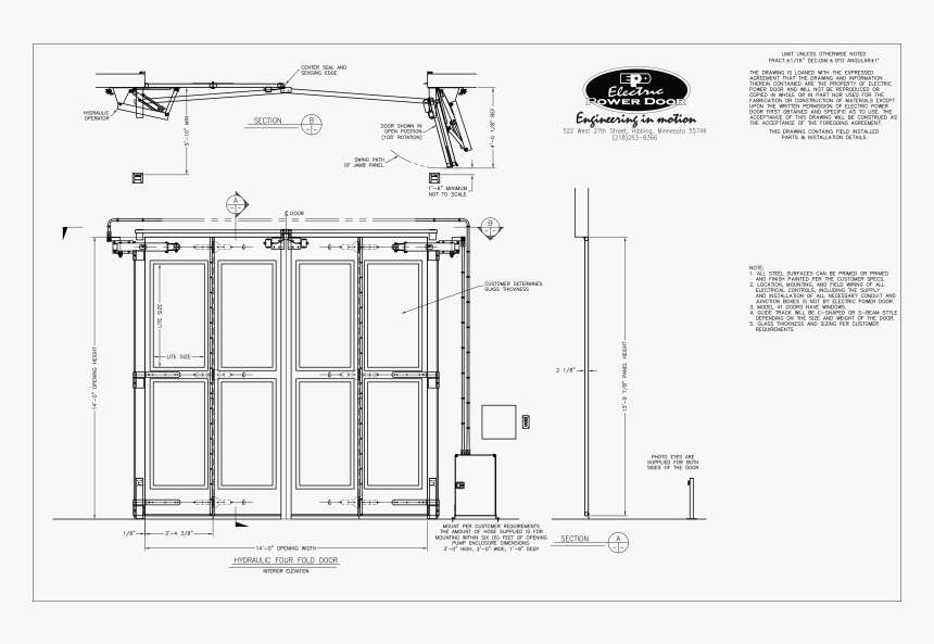 Transparent Opening Door Png - Folding Door Drawing Plan, Png Download, Free Download