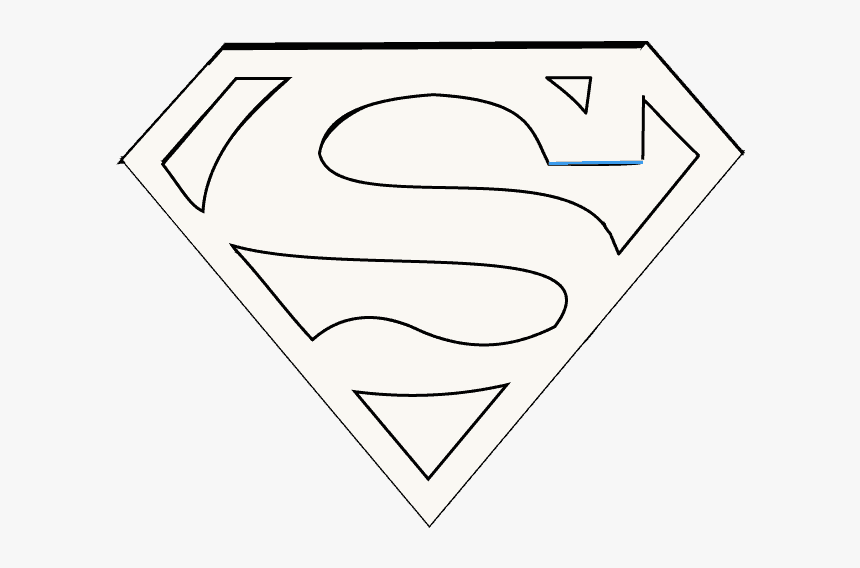 How To Draw Superman Logo Easy Step - Illustration, HD Png Download, Free Download