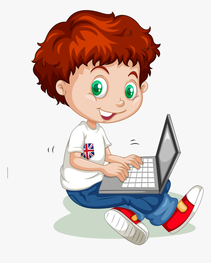 Vector Cartoon Boy Learning Png Download - Pulling An Object Cartoon, Transparent Png, Free Download