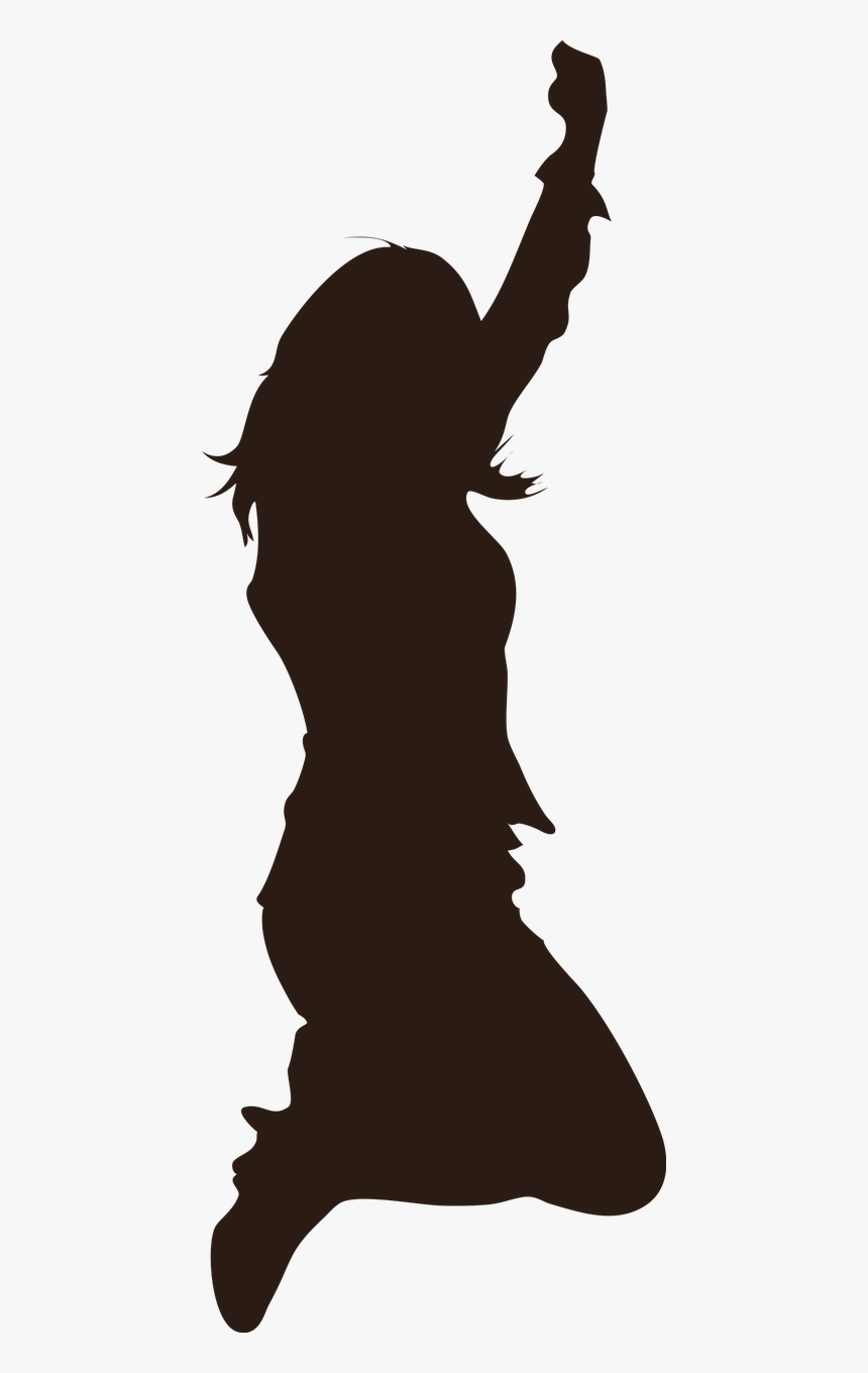 Jumping Girl Silhouette Png, Transparent Png, Free Download