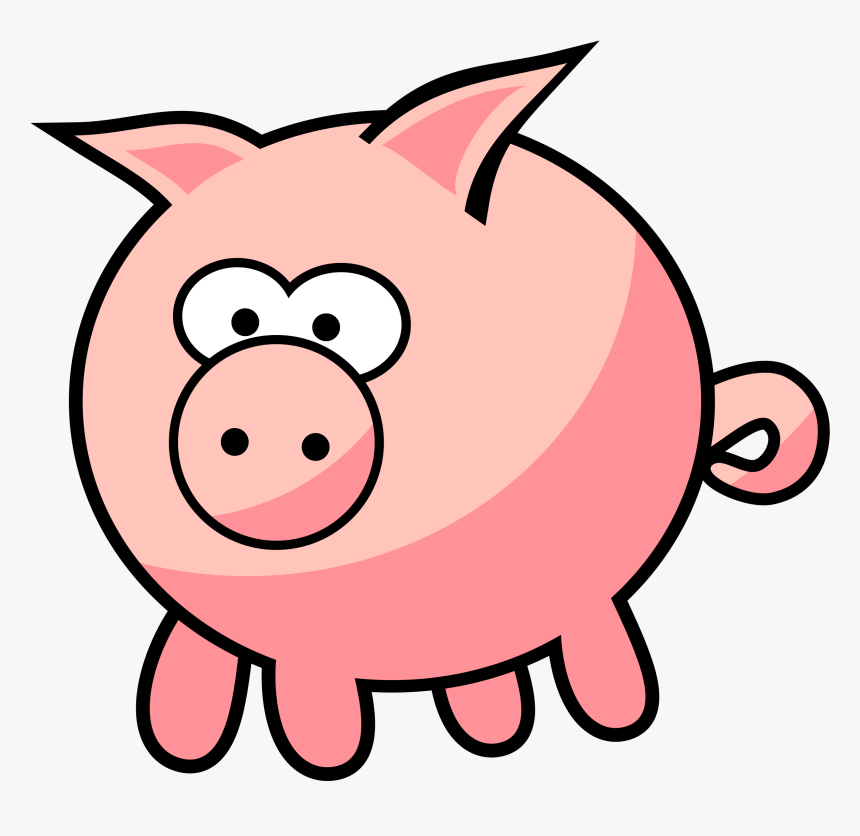 Cartoon Pig By Qubodup - Pig Clipart Transparent Background, HD Png Download, Free Download