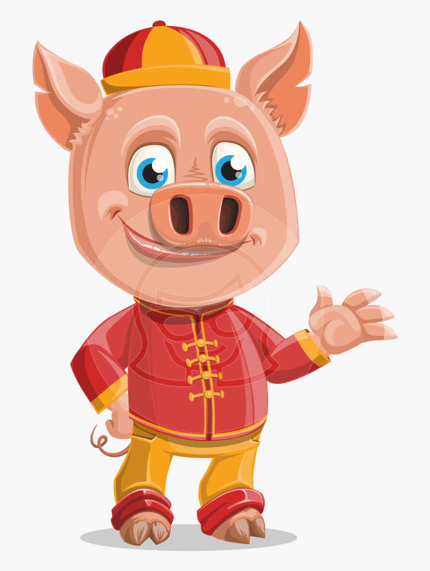 Year Of The Pig Character - Cartoon, HD Png Download, Free Download