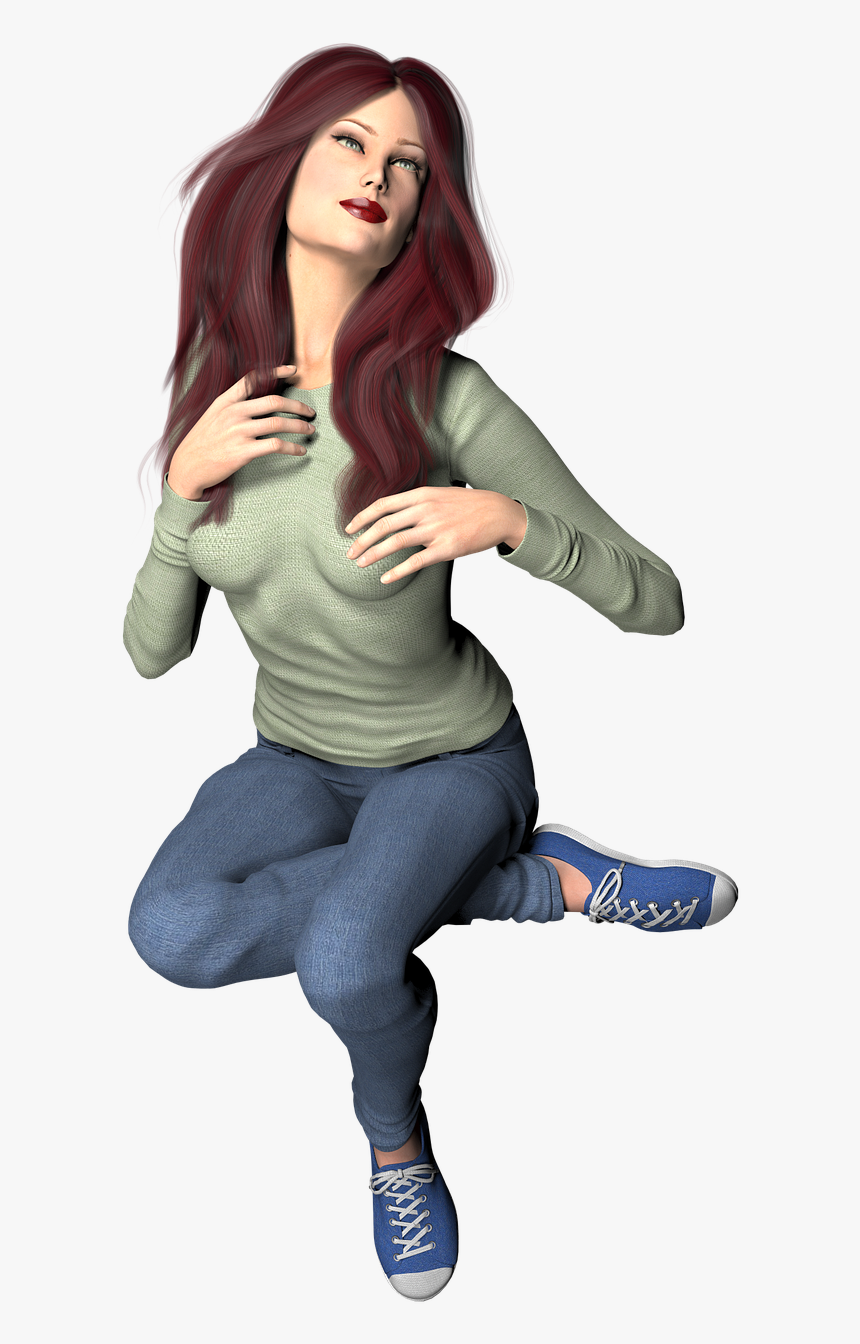 Png Girl In Jeans, Transparent Png, Free Download