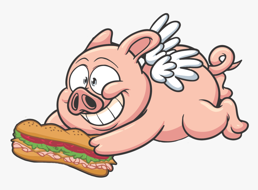 Transparent Pig - Flying Pig Cartoon Png, Png Download, Free Download