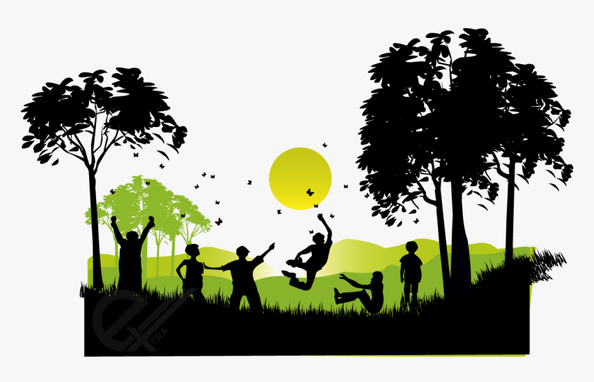 Child Play Clip Art - Children Playing Silhouette, HD Png Download, Free Download