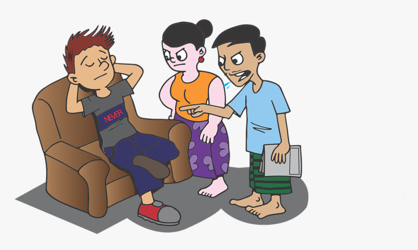 Lazy, Son, Student, Home, Mother, Woman, Boy, Mom - Lazy Kids, HD Png Download, Free Download