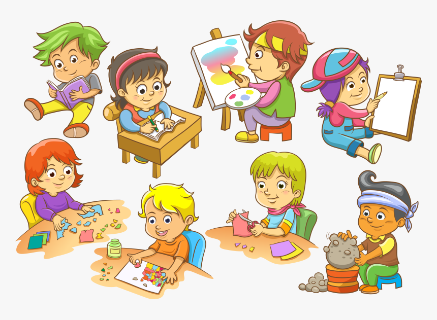 School Child Illustration Euclidean Vector In Children - Activity Clipart, HD Png Download, Free Download