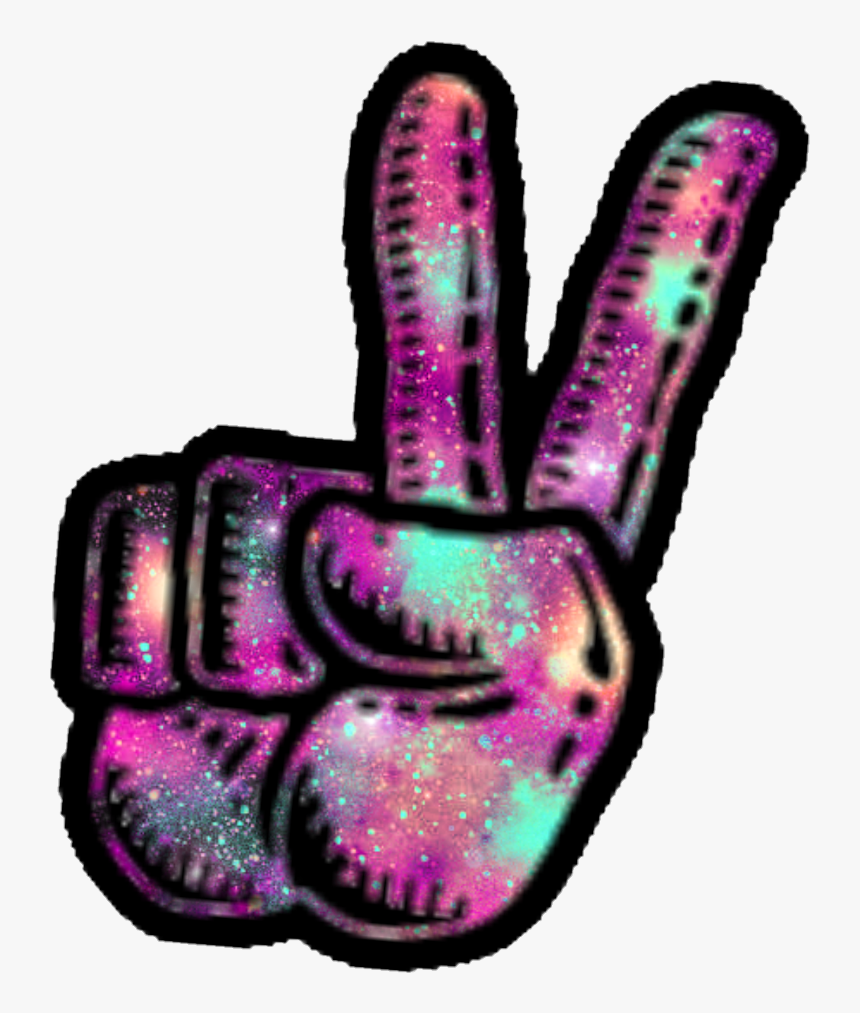 #galaxy #peace #finger #deuces #hello #greeting #message - Deuces Clipart, HD Png Download, Free Download