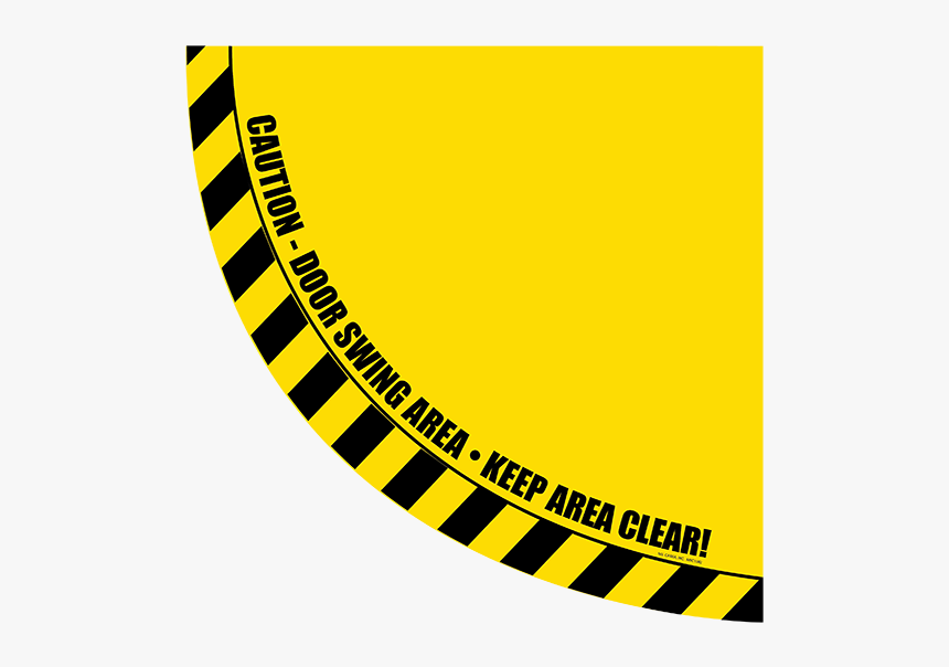 Caution Door Swing Area - Door Open Floor Sticker, HD Png Download, Free Download