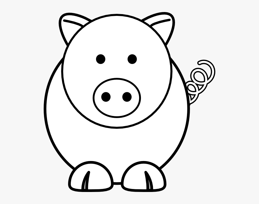Cartoon Pig Svg Clip Arts - Pig Cartoon Black Background, HD Png Download, Free Download