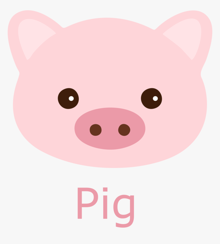 Pig Face Cartoon Image - Domestic Pig, HD Png Download, Free Download