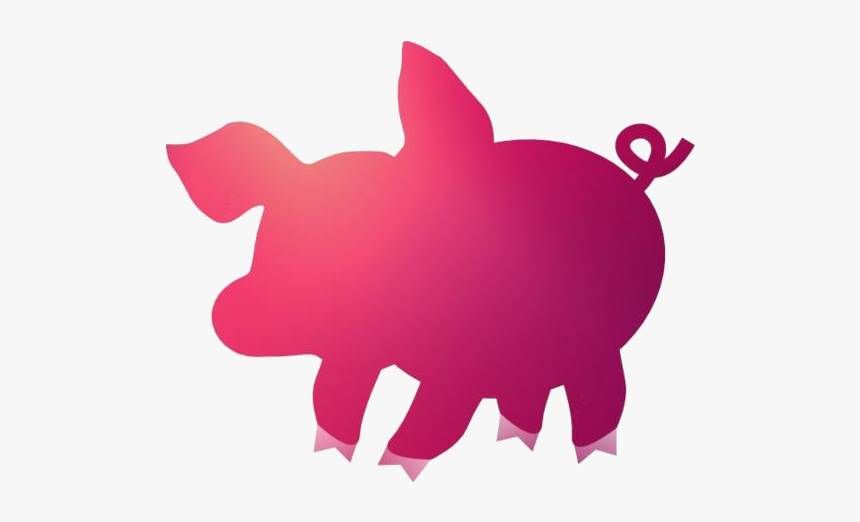 Cartoon Baby Piglet Png Transparent Images - Pig Cartoon Silhouette, Png Download, Free Download