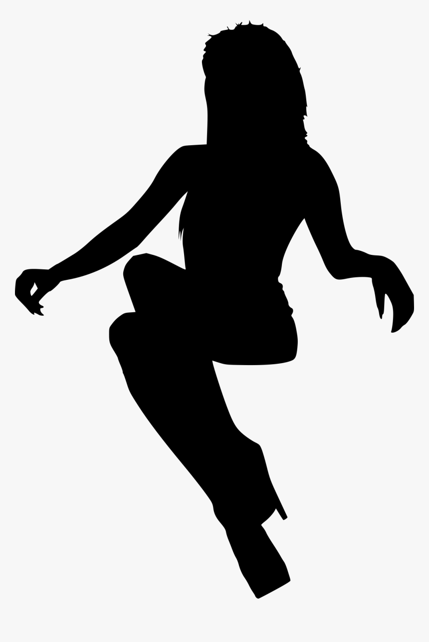 Woman Sitting Down Silhouette Png, Transparent Png, Free Download