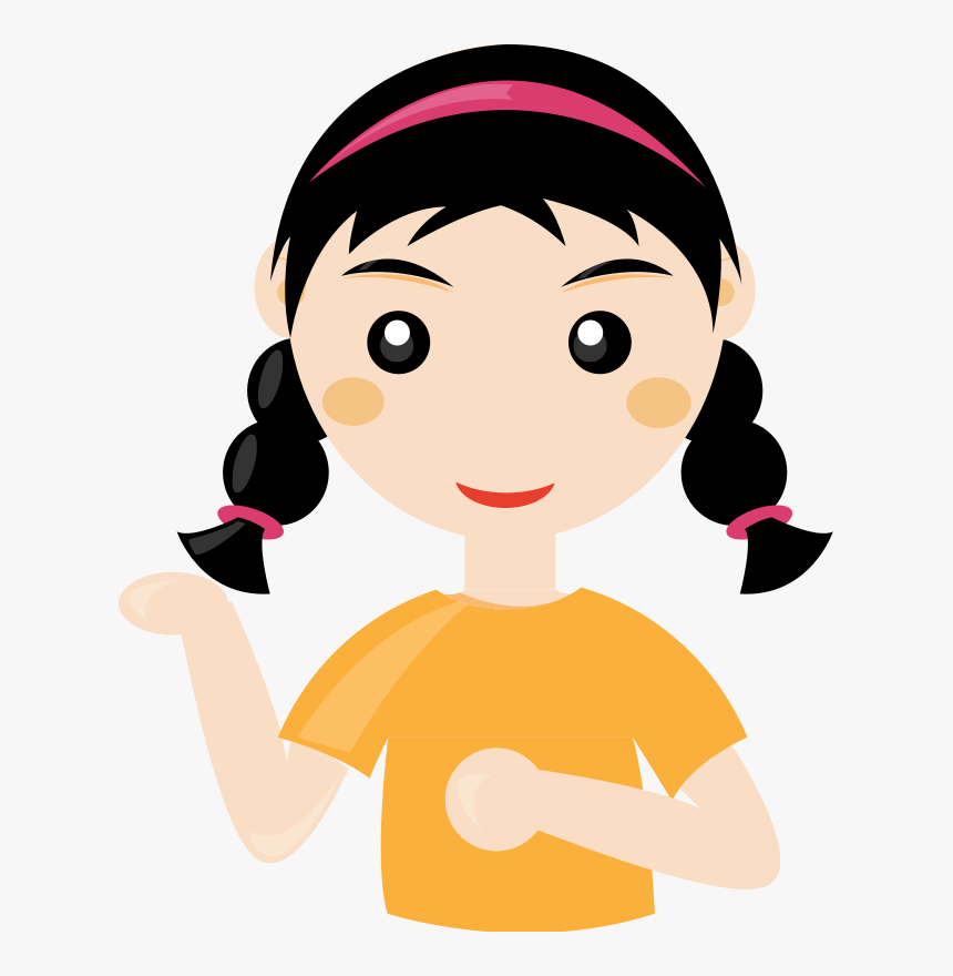 Free Vector Cute Girl2 - Girl Cartoon Clipart, HD Png Download, Free Download
