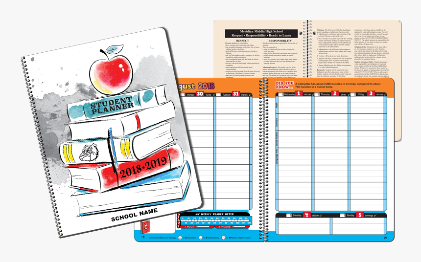 Meridian Student Planners For - Elementary School Student Agendas, HD Png Download, Free Download