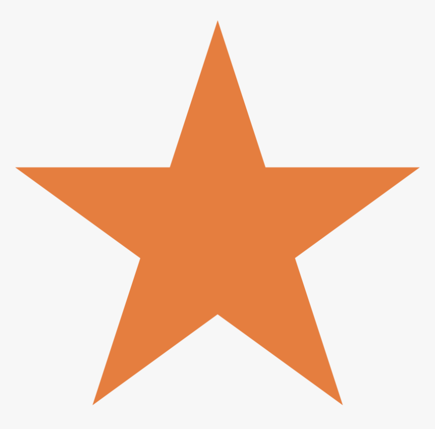 Star Icon Png Transparent Background - Transparent Background Orange Star, Png Download, Free Download