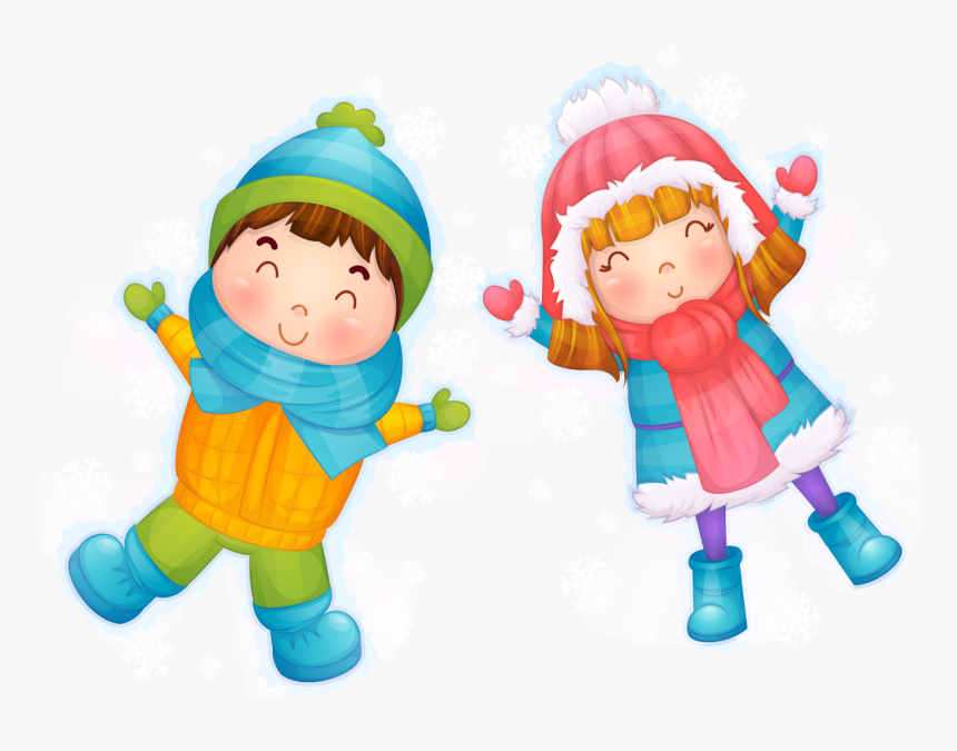 Transparent Children"s Clipart - Girl Snow Angel Clipart, HD Png Download, Free Download