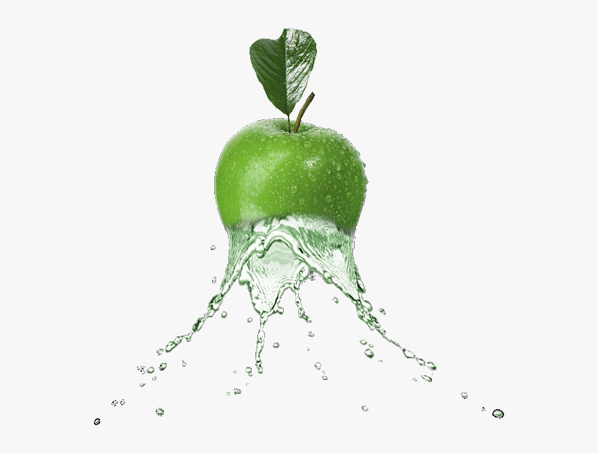 Scfruits Apple Greenapple Splash Water Fruit Food Ftest - Water Dispersion Effect, HD Png Download, Free Download