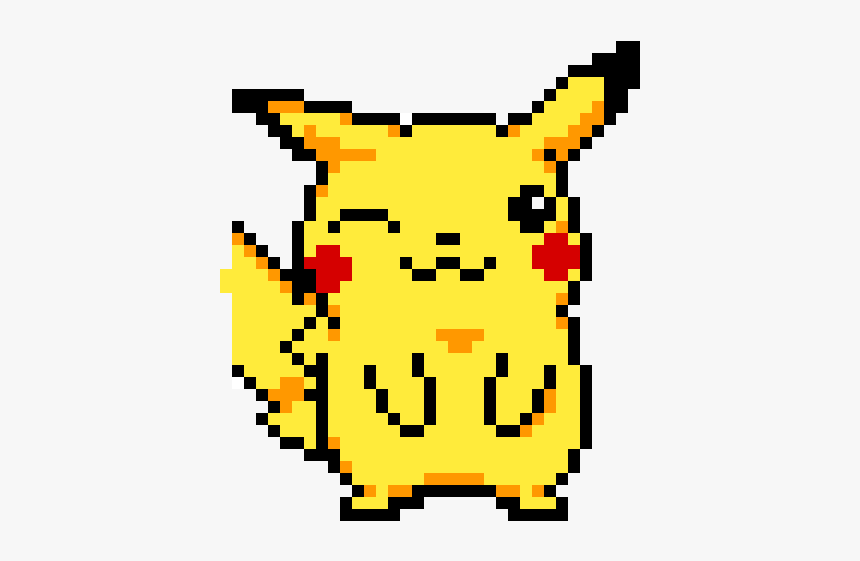 Pixel Art Grid Pikachu, HD Png Download - kindpng