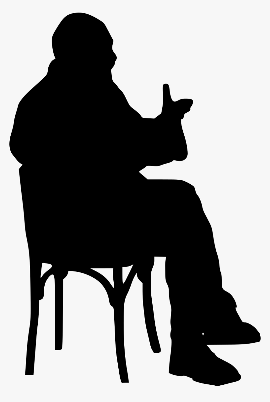 Vector Graphics Portable Network Graphics Clip Art - Black Silhouette Png Sitting, Transparent Png, Free Download