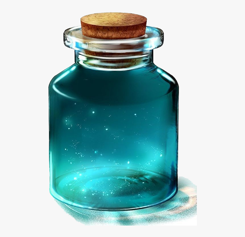 #jar #anime #glow #png #magic #sparkles #cute #effects - Boy Trapped In A Bottle, Transparent Png, Free Download