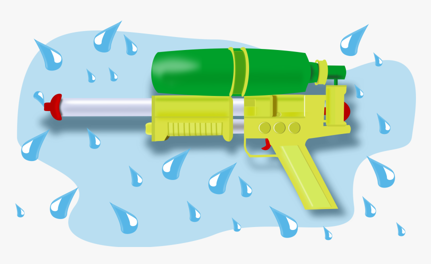 Splash Water Gun Clip Arts - Water Gun Clipart, HD Png Download, Free Download