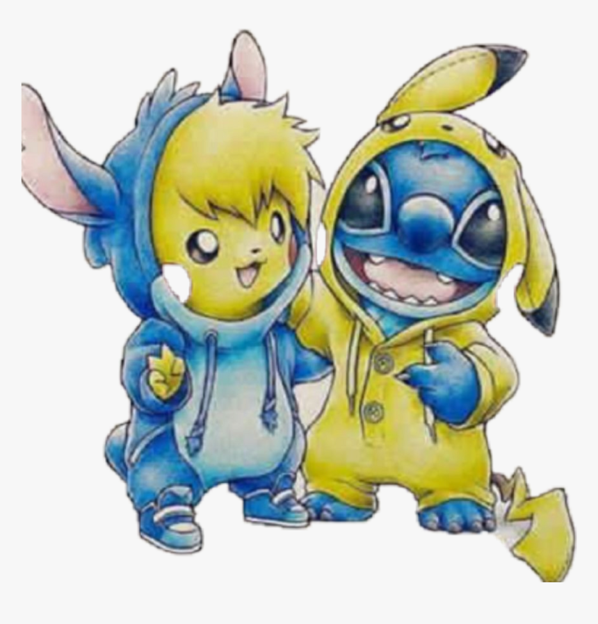 Collection Of Free Pikachu Drawing Stitch Download - Stitch And Pokemon, HD Png Download, Free Download