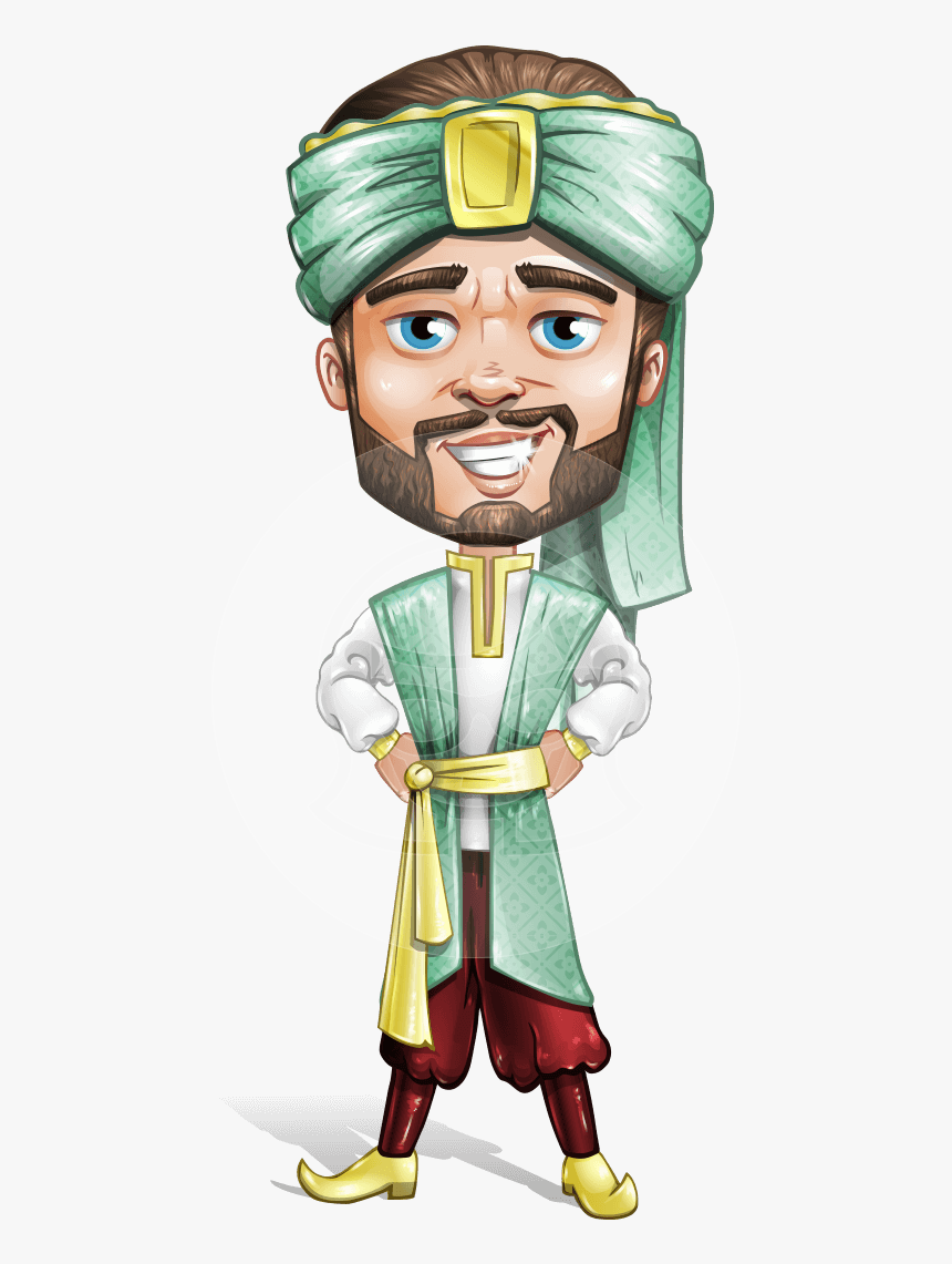 Clipart Clothes Arab - Arabian Man Cartoon Png, Transparent Png, Free Download