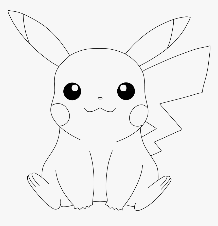 How To Draw Pikachu In Steps - Sketch, HD Png Download, Free Download