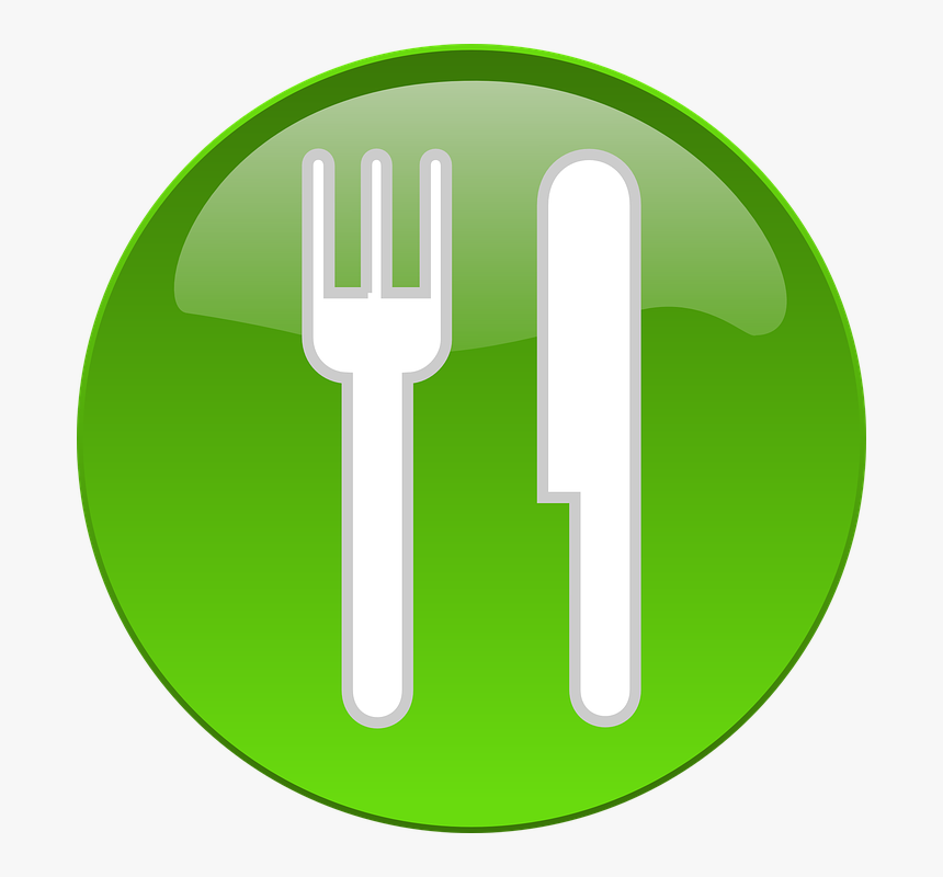 Food, Button, Restaurant, Fork, Spoon, Sign, Symbol - Food Dining Clipart, HD Png Download, Free Download