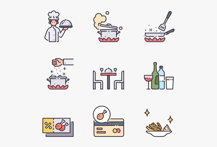 Restaurants And Dining - Cartoon, HD Png Download, Free Download