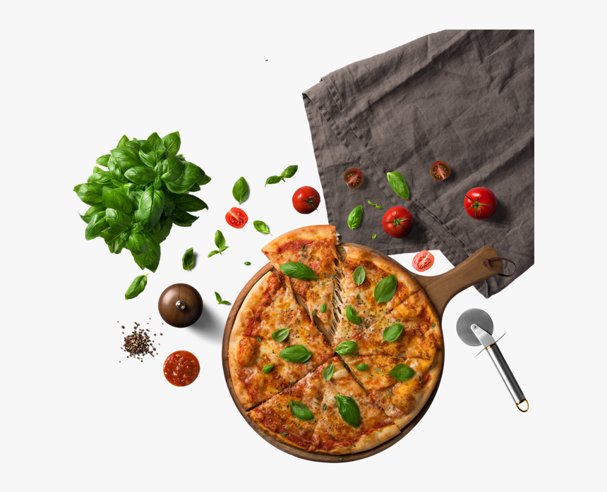 Cooking ingredients. Пицца Чили кон карне. Тарелка с едой вид сверху. Еда на прозрачном фоне. Ингредиенты для пиццы вид сверху.