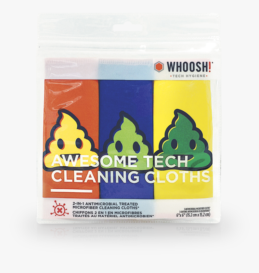 Awesome Tech Cleaning Cloths Poo Emoji Set - Microfiber, HD Png Download, Free Download