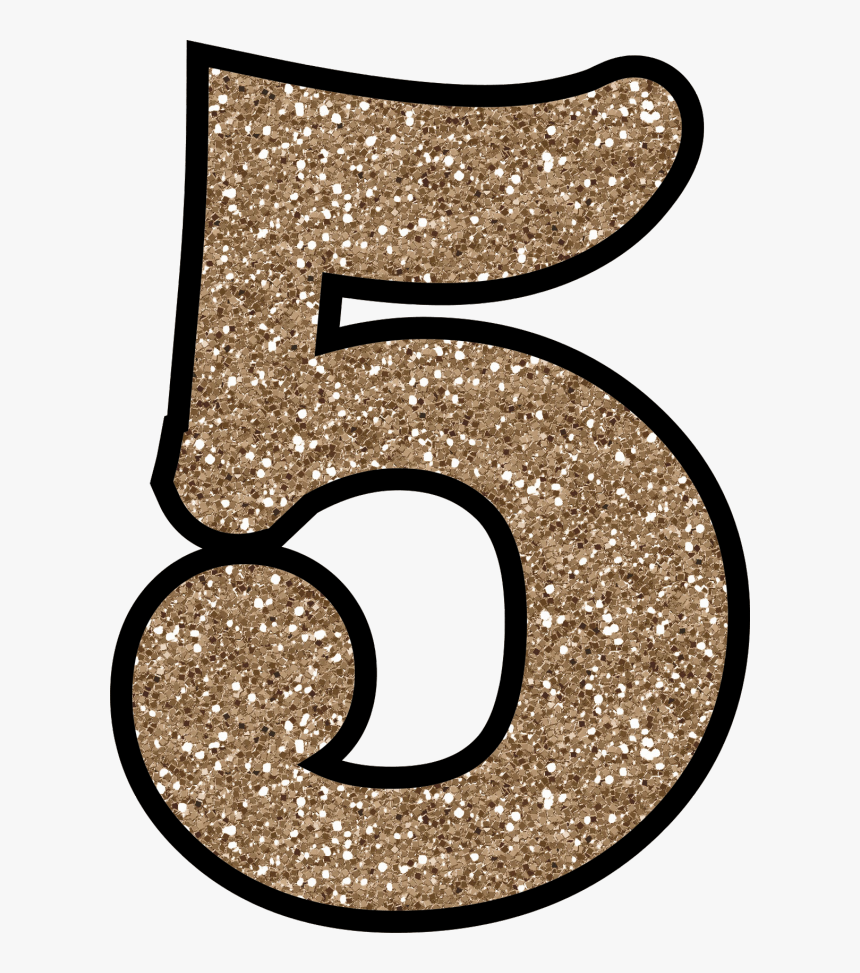 Glitter Number 5, HD Png Download, Free Download