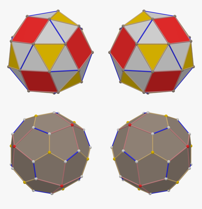 Chiral Snub Cubes And Duals - Circle, HD Png Download, Free Download