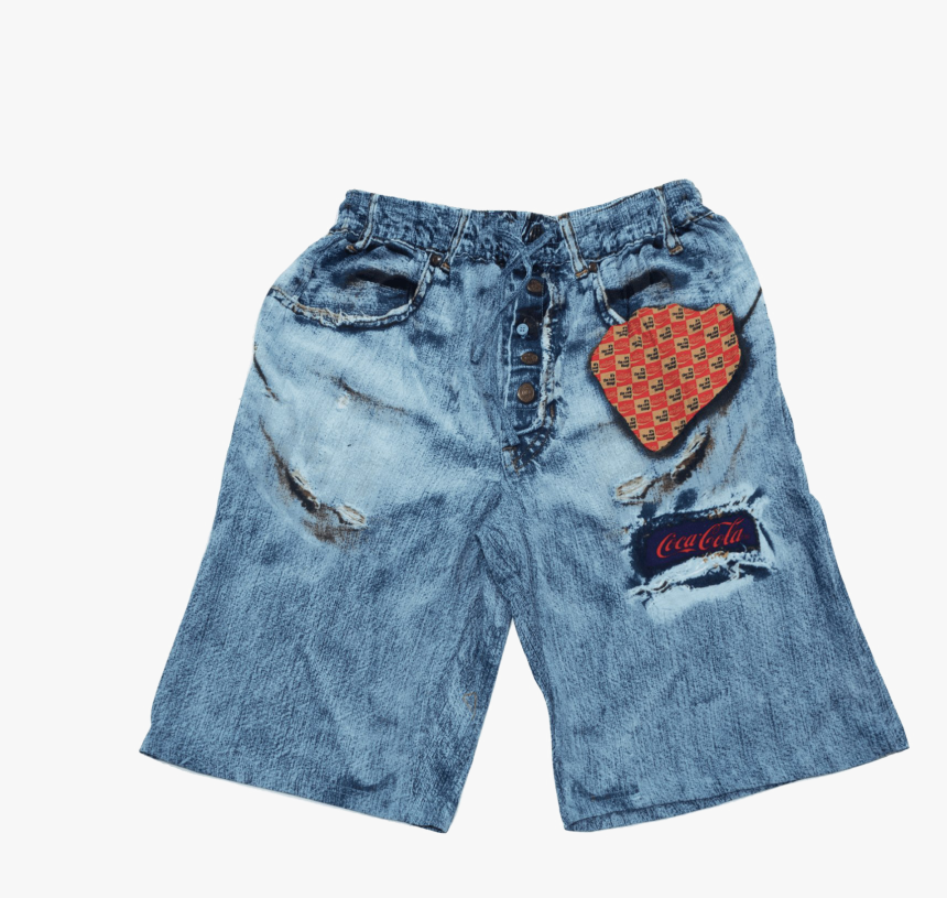 Short Jean Png Image Background - Coca Cola Jean Jam Shorts, Transparent Png, Free Download