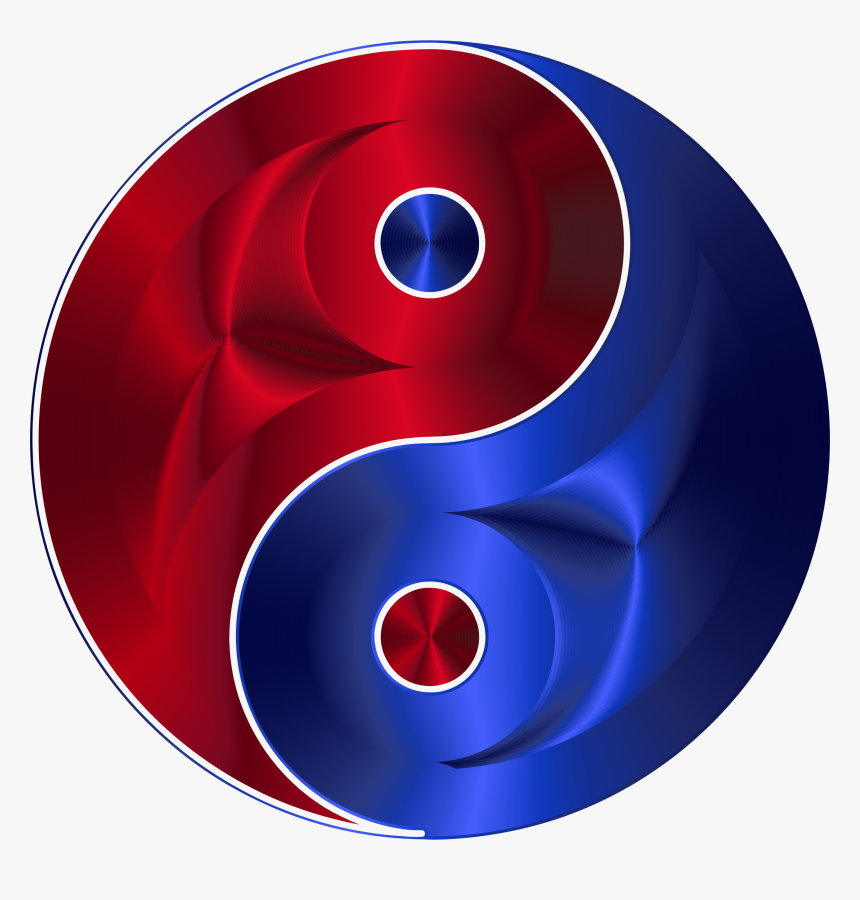Yin And Yang Symbol Red And Blue, HD Png Download, Free Download