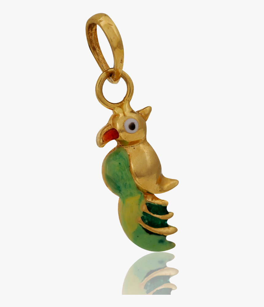Colourful Parrot Enamel Gold Pendant - Pendant, HD Png Download, Free Download