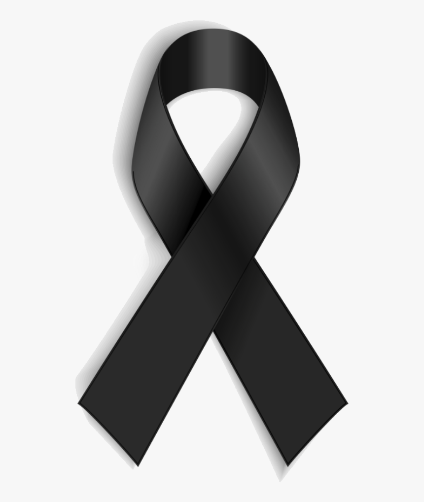 Black Ribbon Awareness Ribbon Mourning White Ribbon - Transparent Black Ribbon Png, Png Download, Free Download