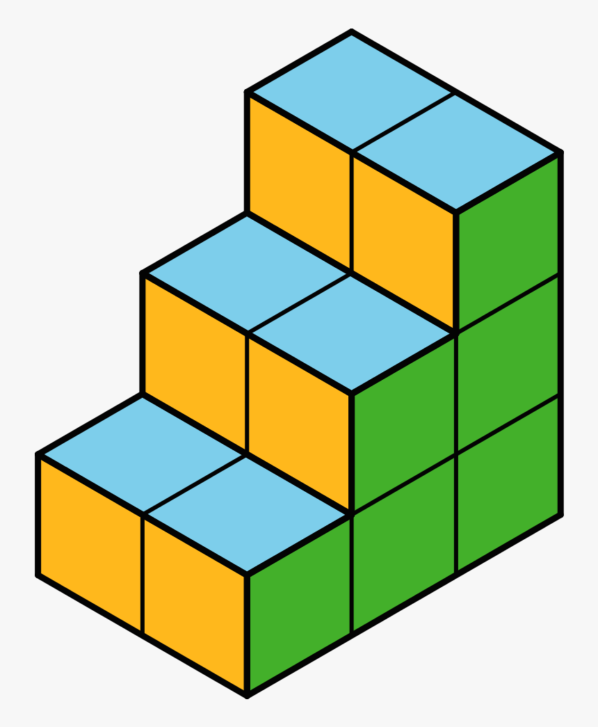 Twelve Cubes Are Stacked To Make This Figure, HD Png Download, Free Download