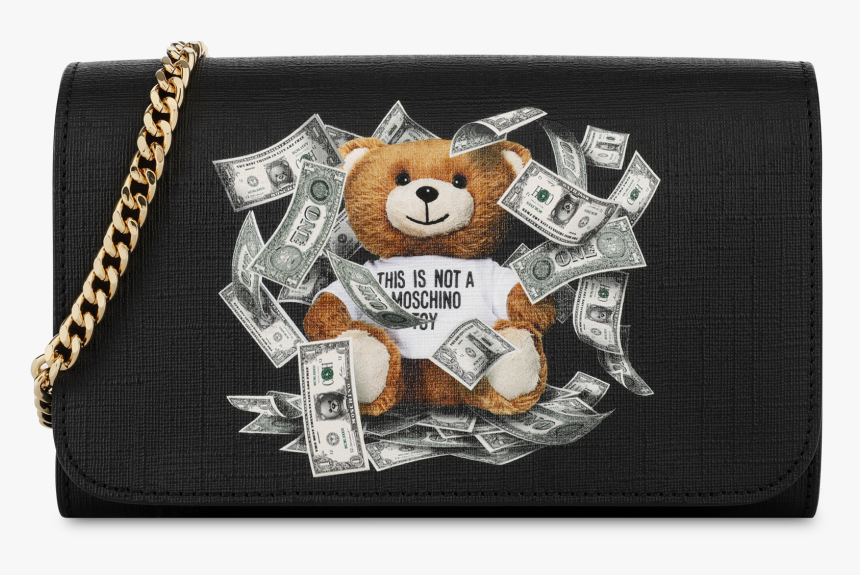 Moschino Teddy Bear Wallet With Chain, HD Png Download, Free Download